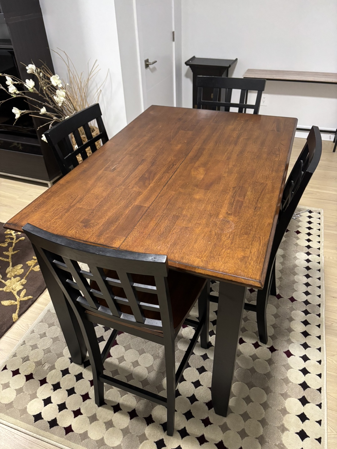 5-Piece Dining Set: Table and Four Chairs