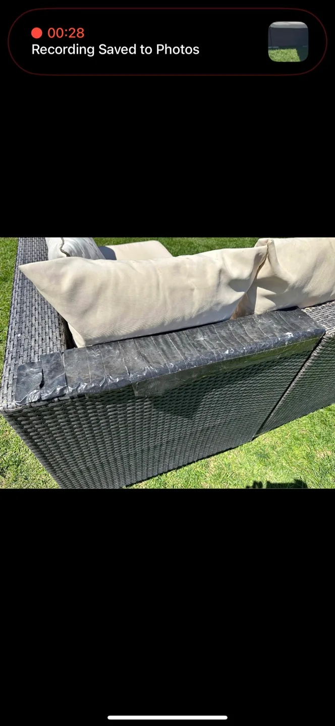 4-5 seater patio Outdoor Wicker Sectional Sofa Set image indicator(6)