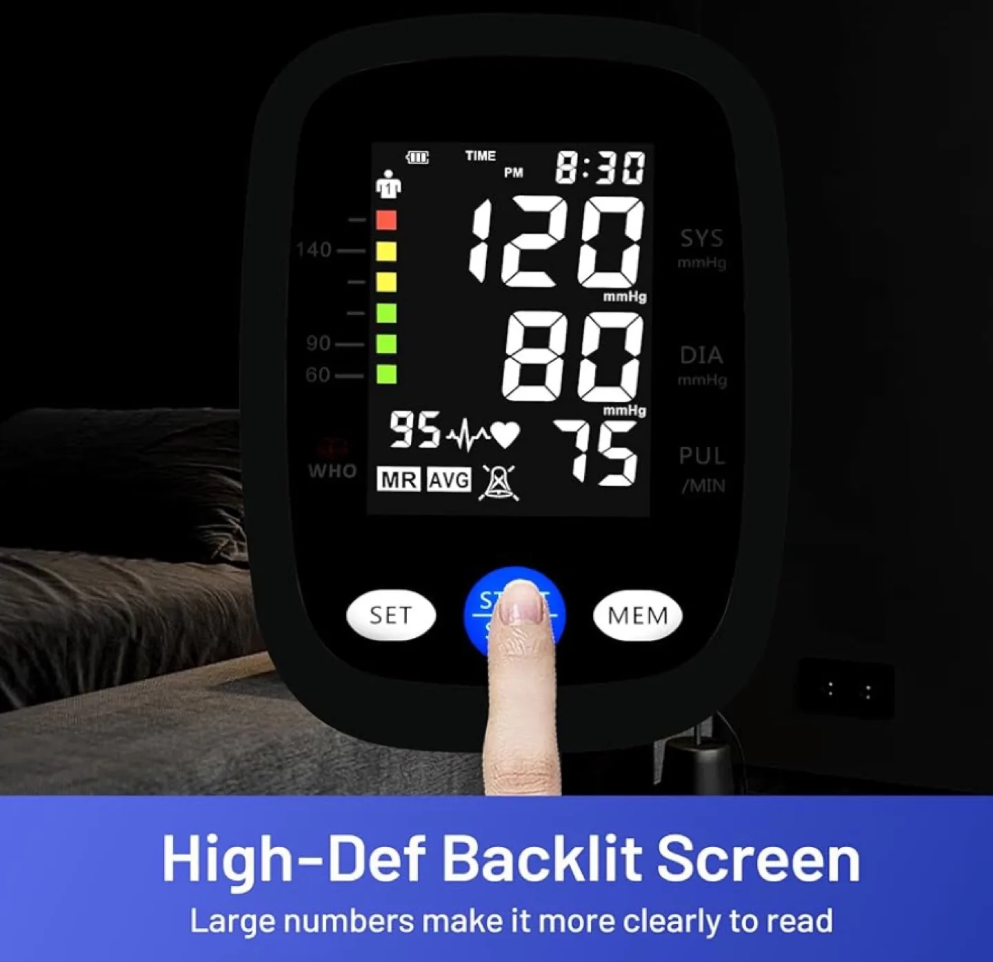 REDIVN Automatic Blood Pressure Monitor with Carrying Case image indicator(7)