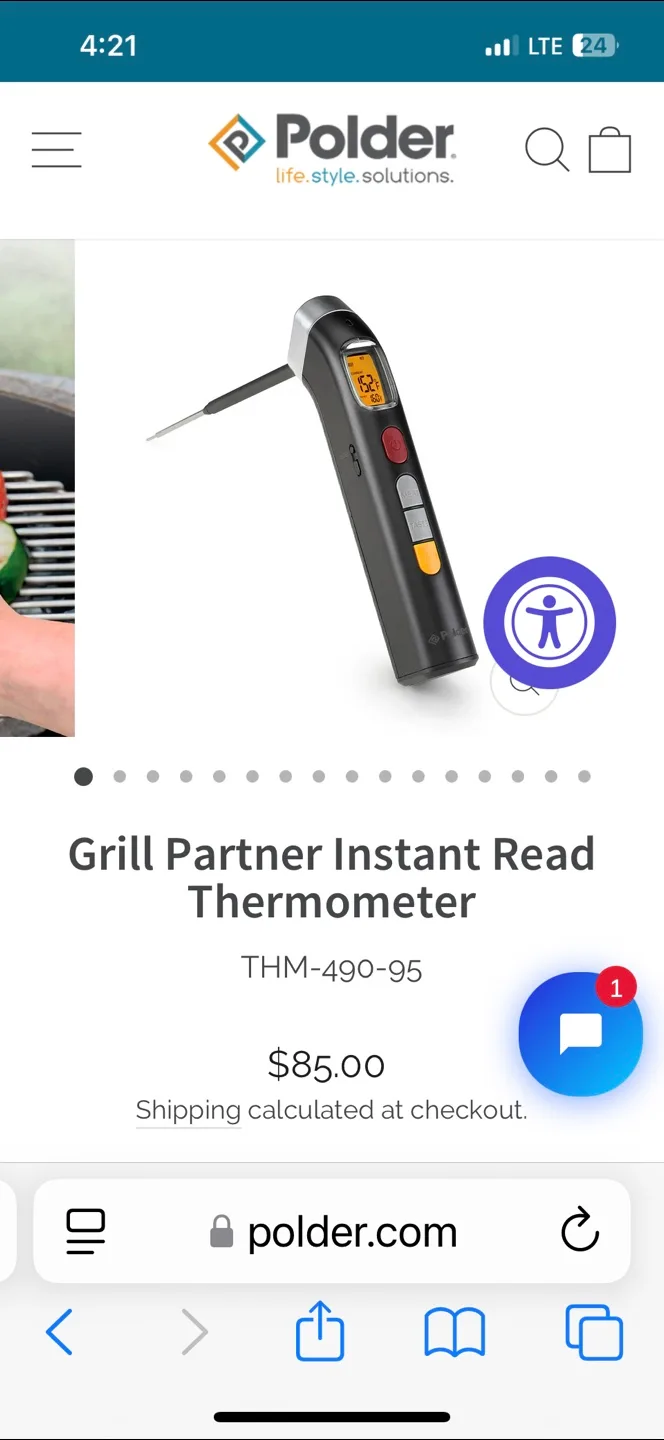 Polder Grill Partner Instant Read Thermometer THM-490-95 image indicator(4)