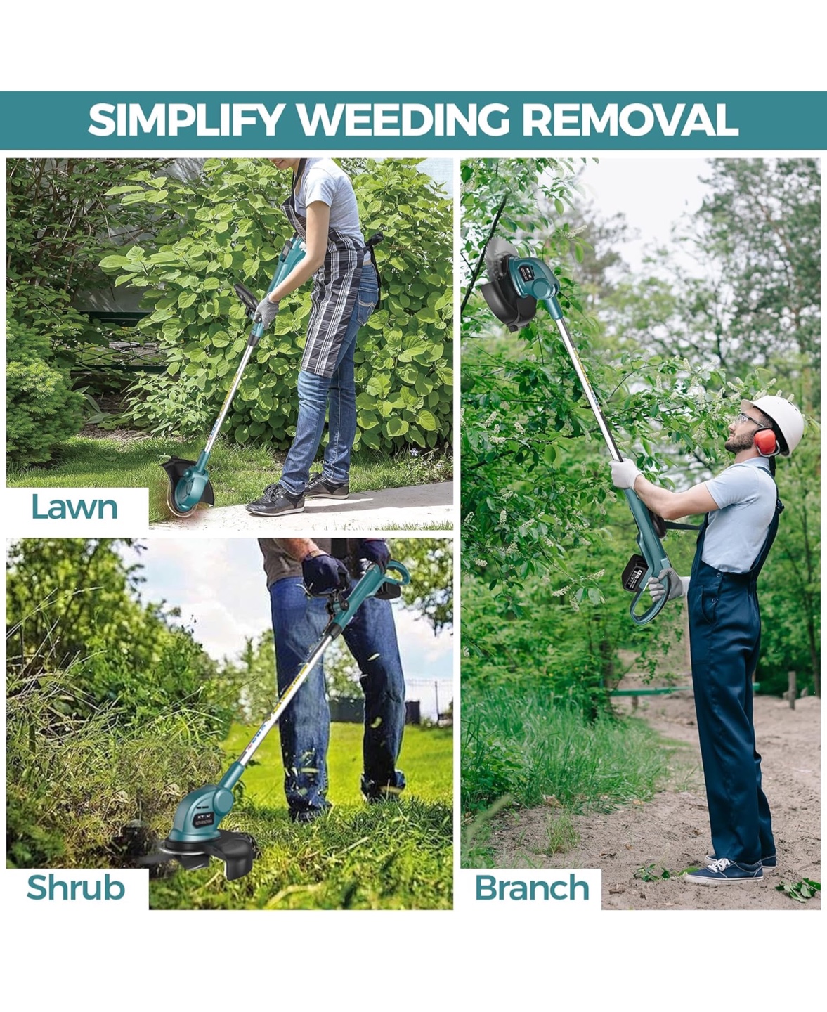 KTYU 21V 3-in-1 Cordless Grass Trimmer, Edger, and Pole Saw - photo 5