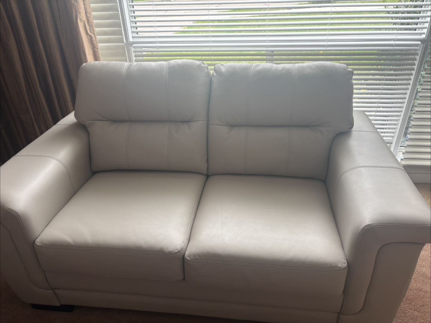 Beige Two-Seater Sofa