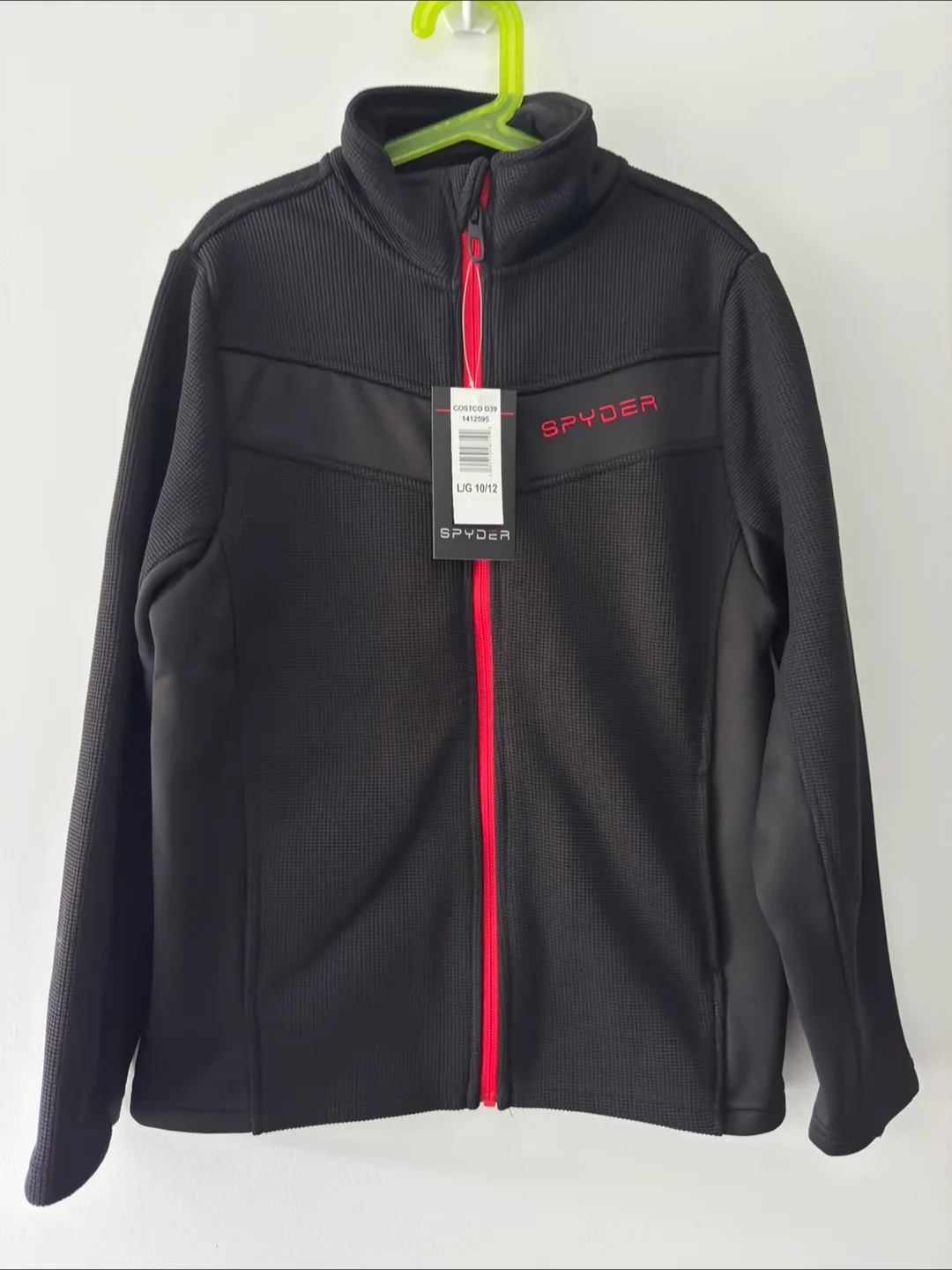 Spyder Boys' Size LG (10/12) Black Fleece Jacket thumbnail