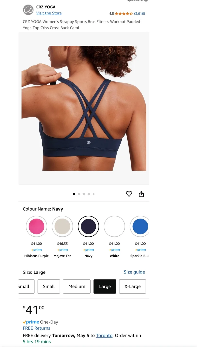CRZ Yoga Sports Bra 🧡 image indicator(4)