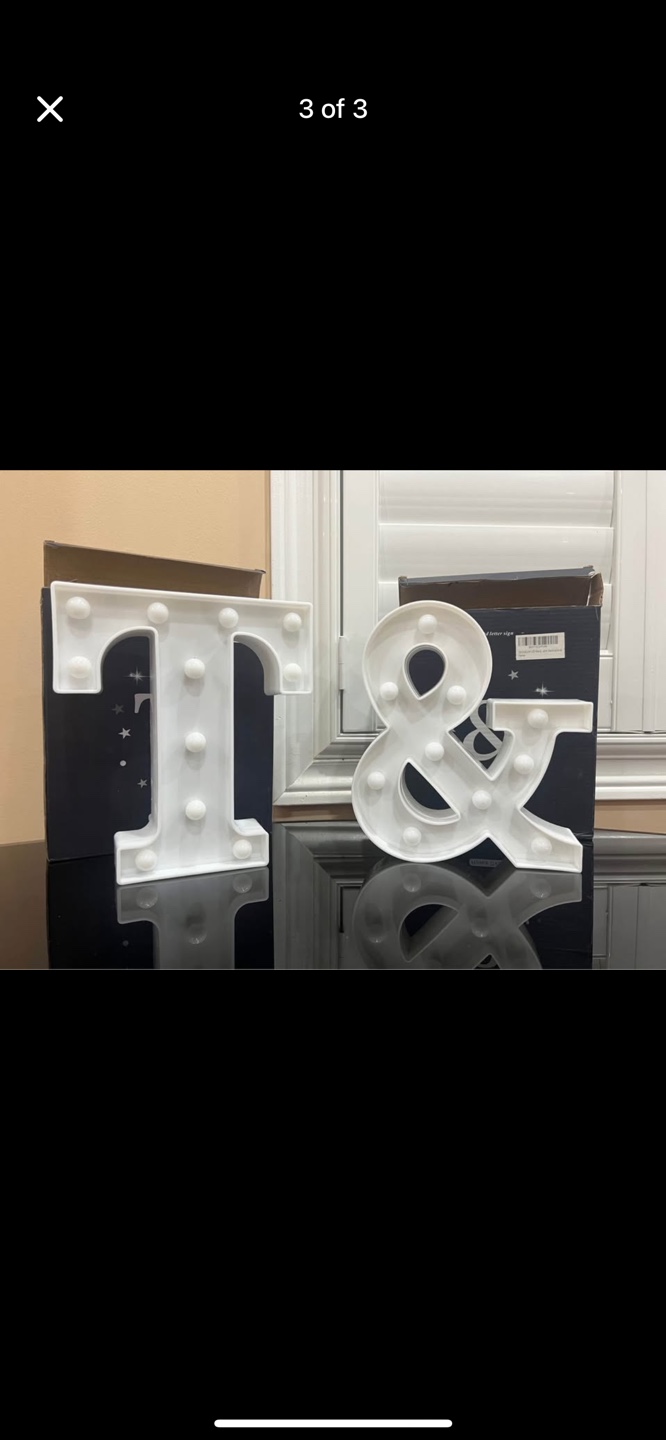 White LED Marquee Letters T & Ampersand - photo 3