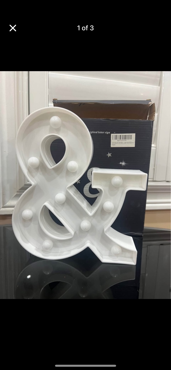 White LED Marquee Letters T & Ampersand