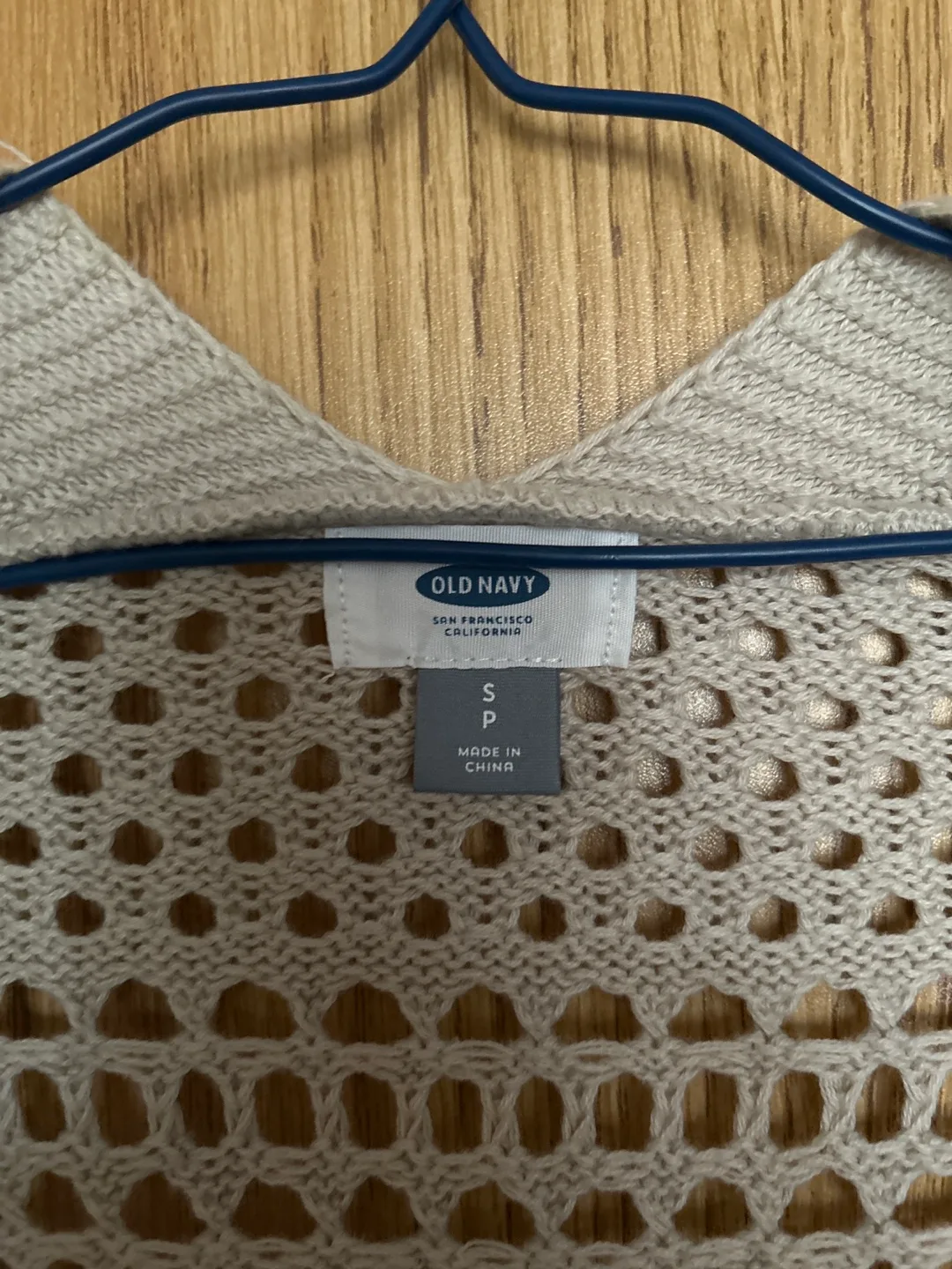 🧡  Old Navy Beige Knit Cardigan, Size Small image indicator(2)