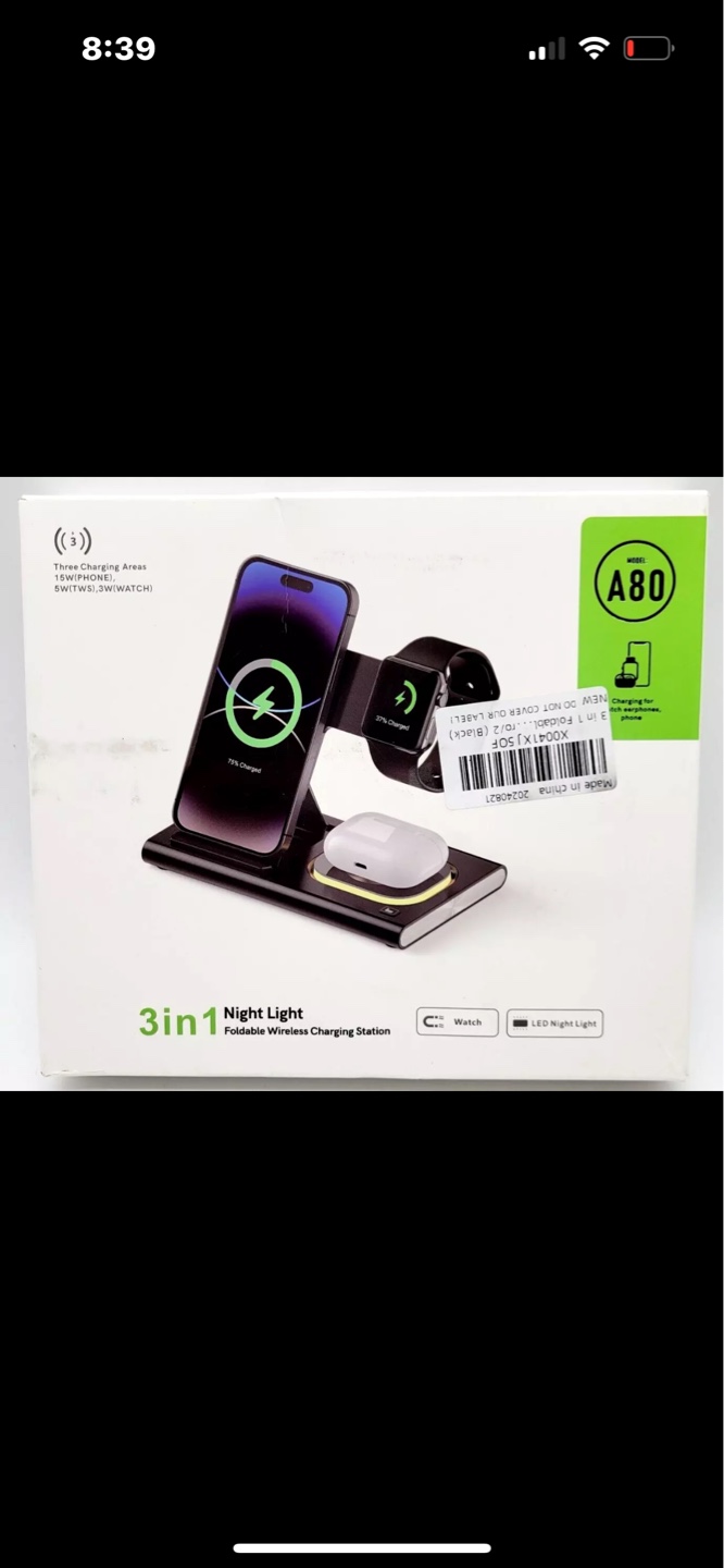 3-in-1 Wireless Charging Station with Night Light - photo 2