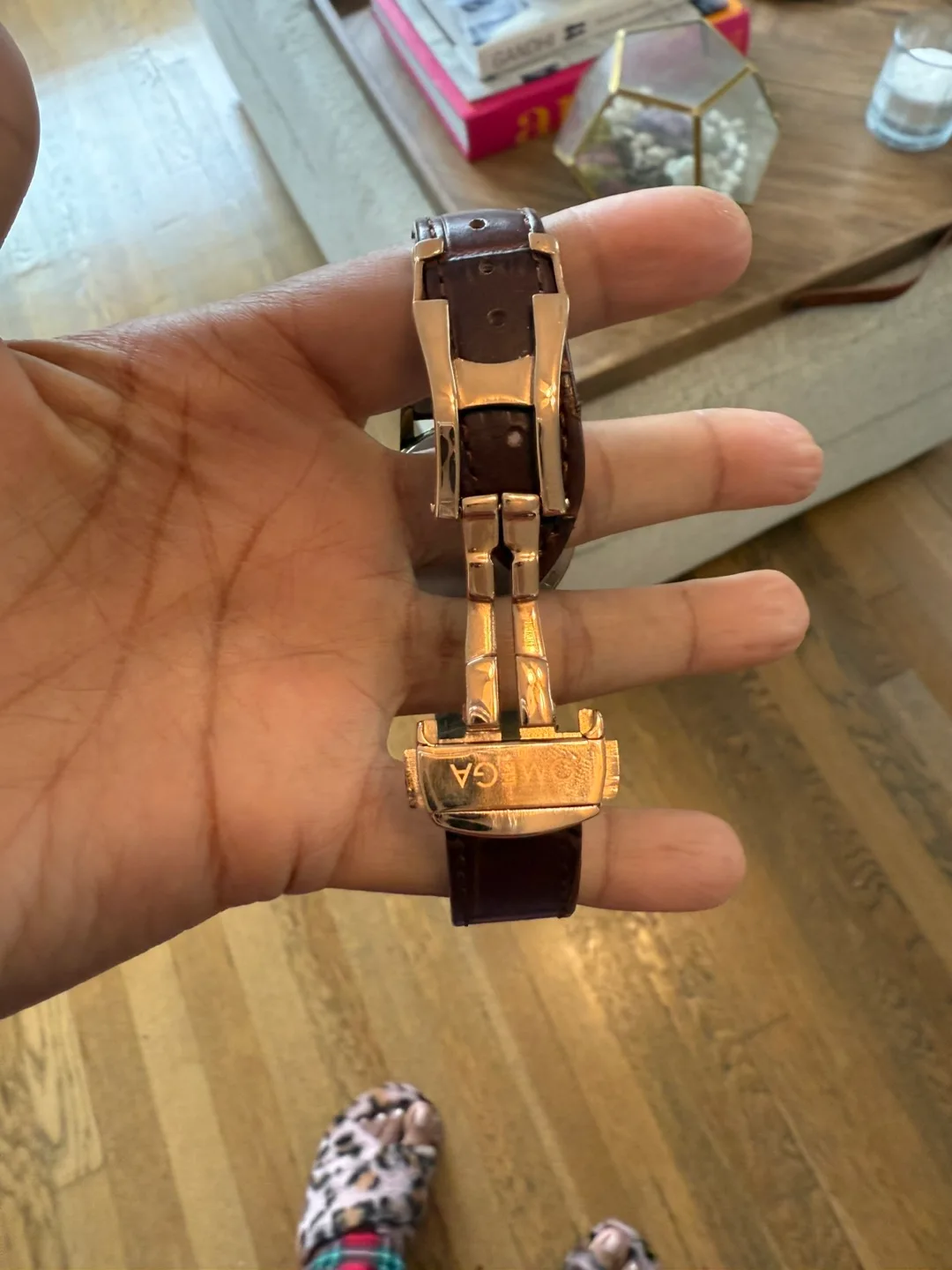 Vintage Omega Geneve Watch with Brown Leather Band image indicator(4)