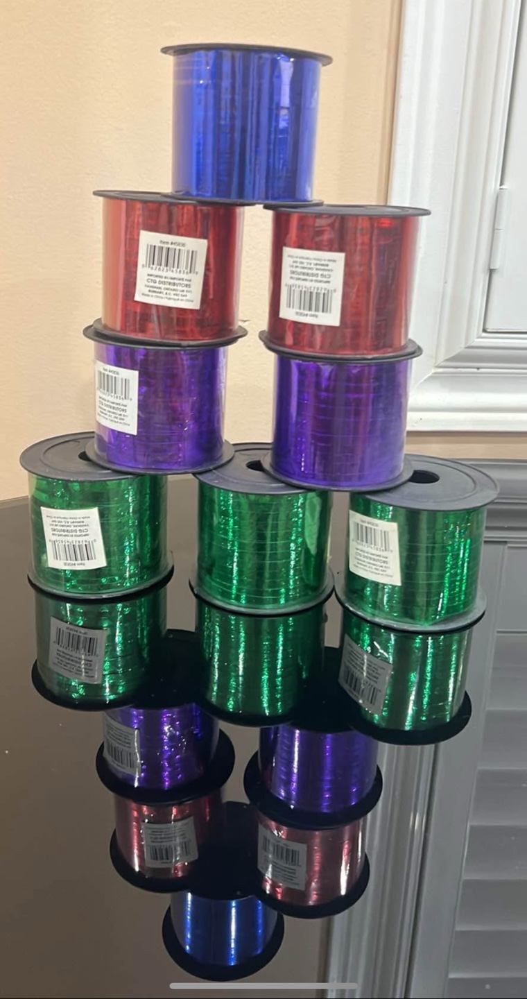8 Rolls Metallic Curling Ribbon