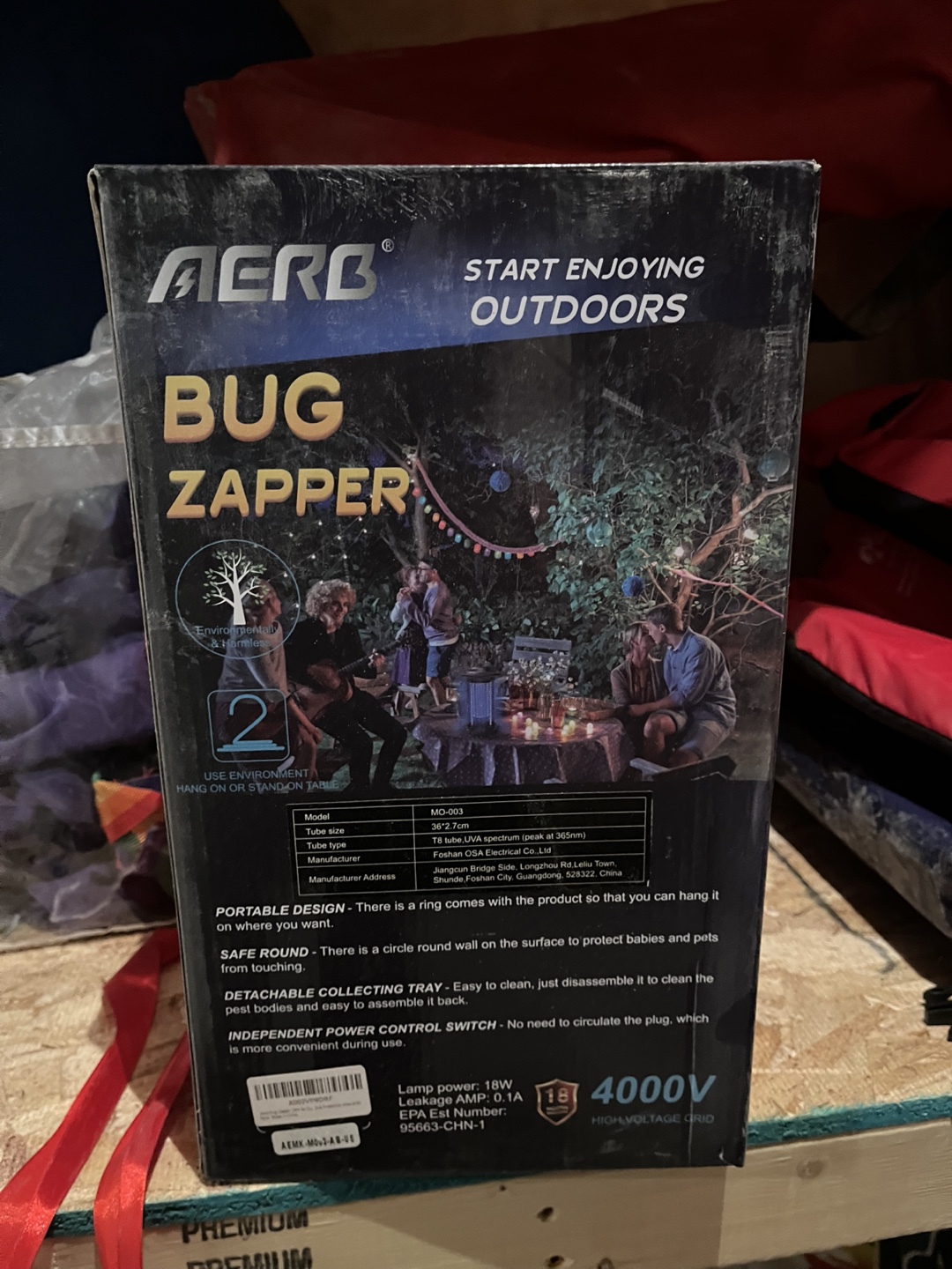 AERB Bug Zapper - 4000V High Tension Mosquito Killer