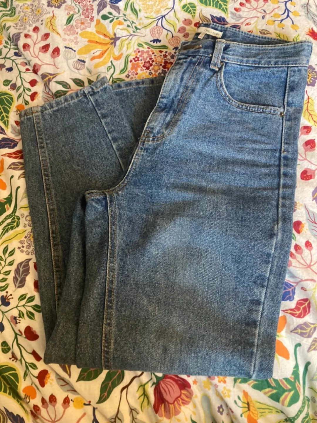 Oak + Fort High-Waisted Straight Leg Jeans - Size Small thumbnail