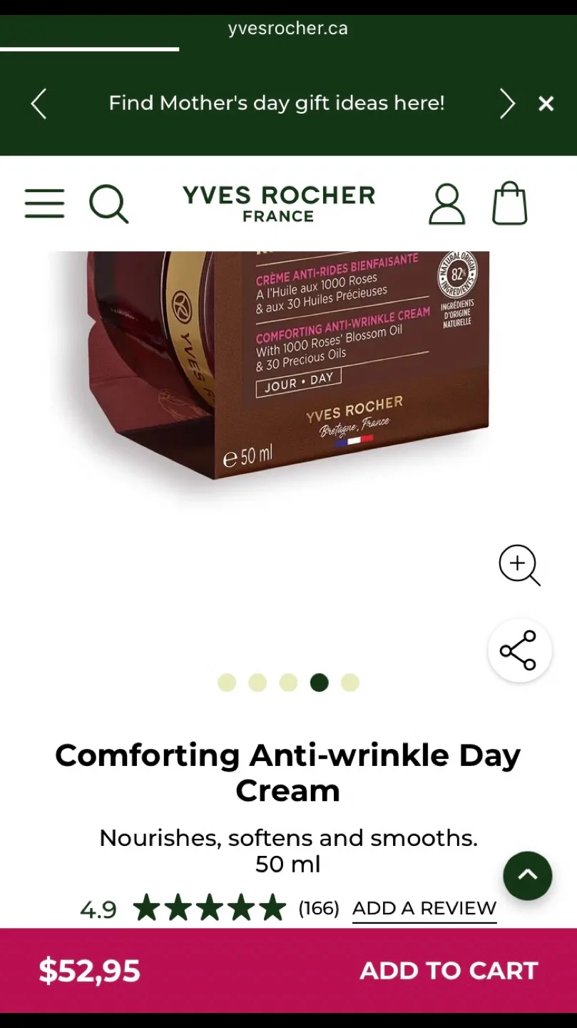 Yves Rocher Riche Crème Comforting Anti-Wrinkle Day Cream 🧴🇫🇷🌹 image indicator(8)