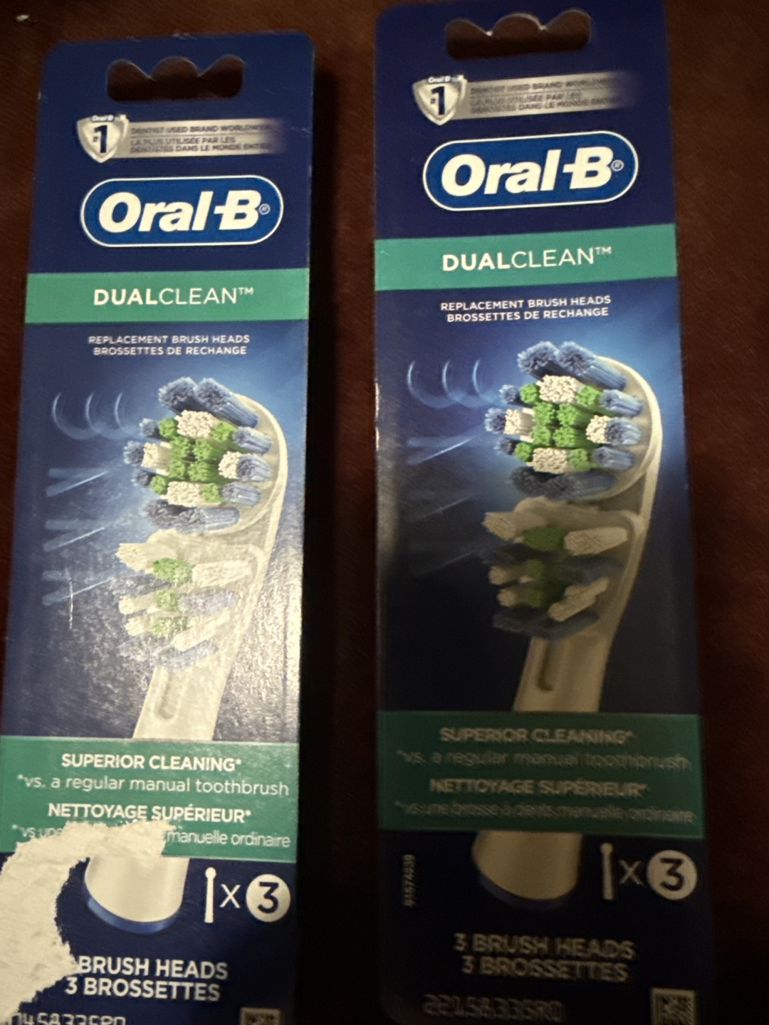 2 Packs of Oral-B DualClean Replacement 3 Heads/Pack)