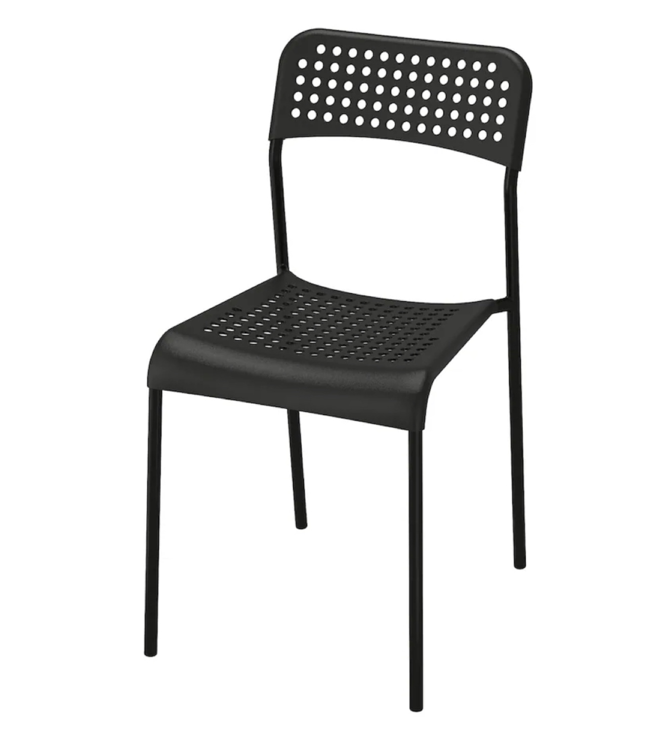 IKEA NORRARYD Black Plastic Chair - Set of 4