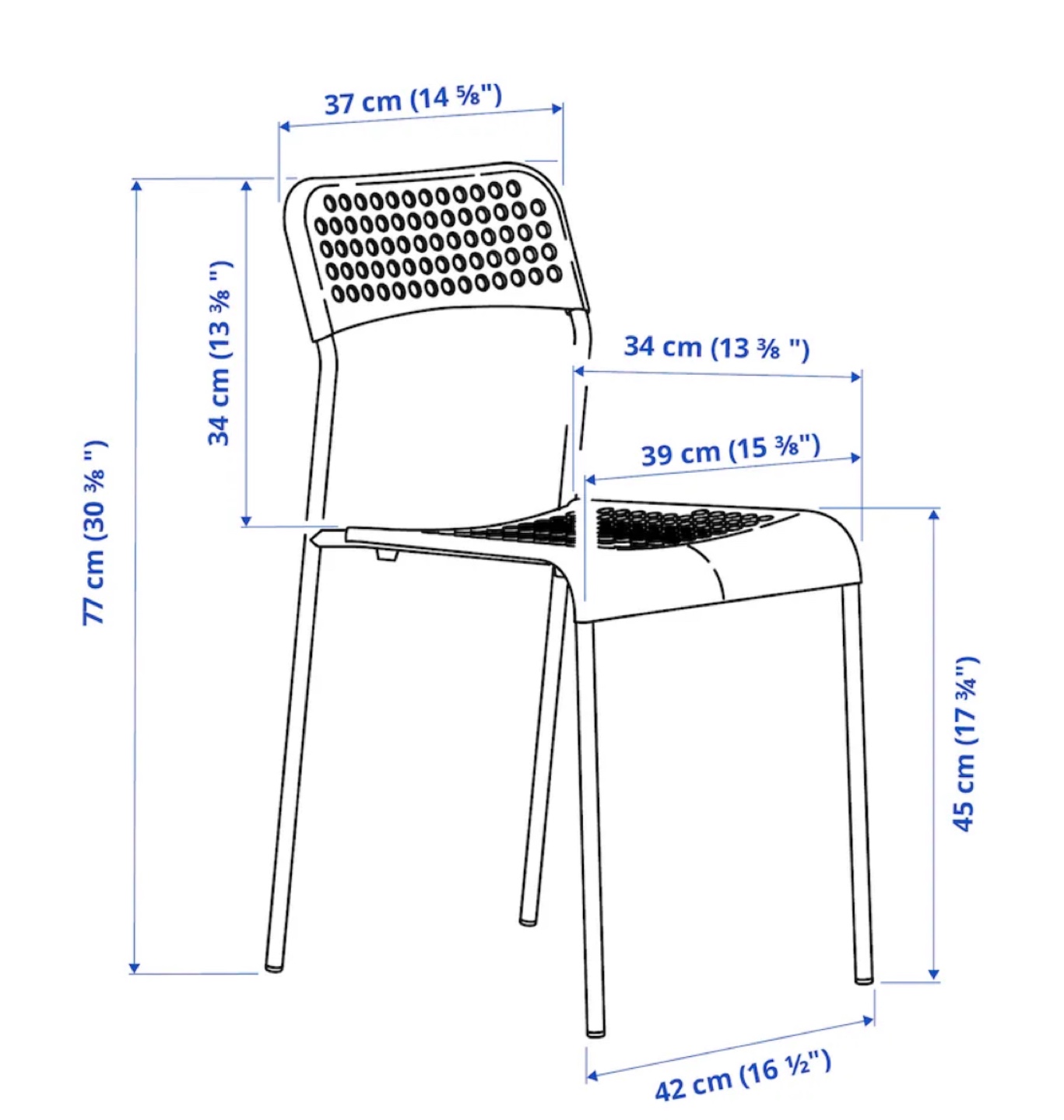 IKEA NORRARYD Black Plastic Chair - Set of 4 - photo 3