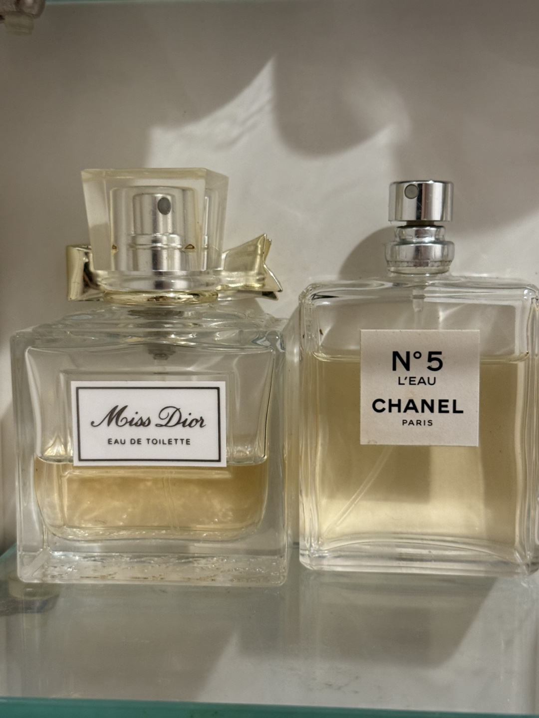 Chanel N°5 and Miss Dior L'Eau Perfume