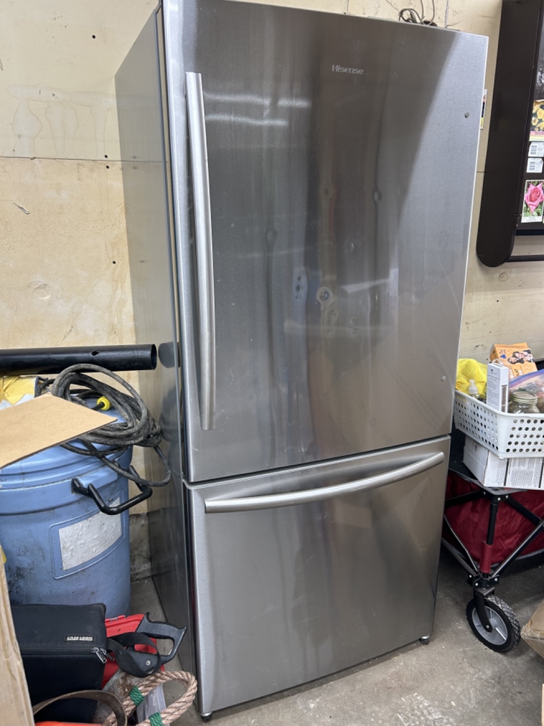 Hisense Bottom Freezer Refrigerator - Stainless Steel