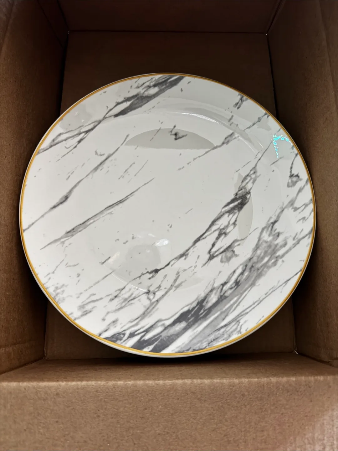 New! Marble-patterned Dinner Plates and Bowls Set image indicator(3)