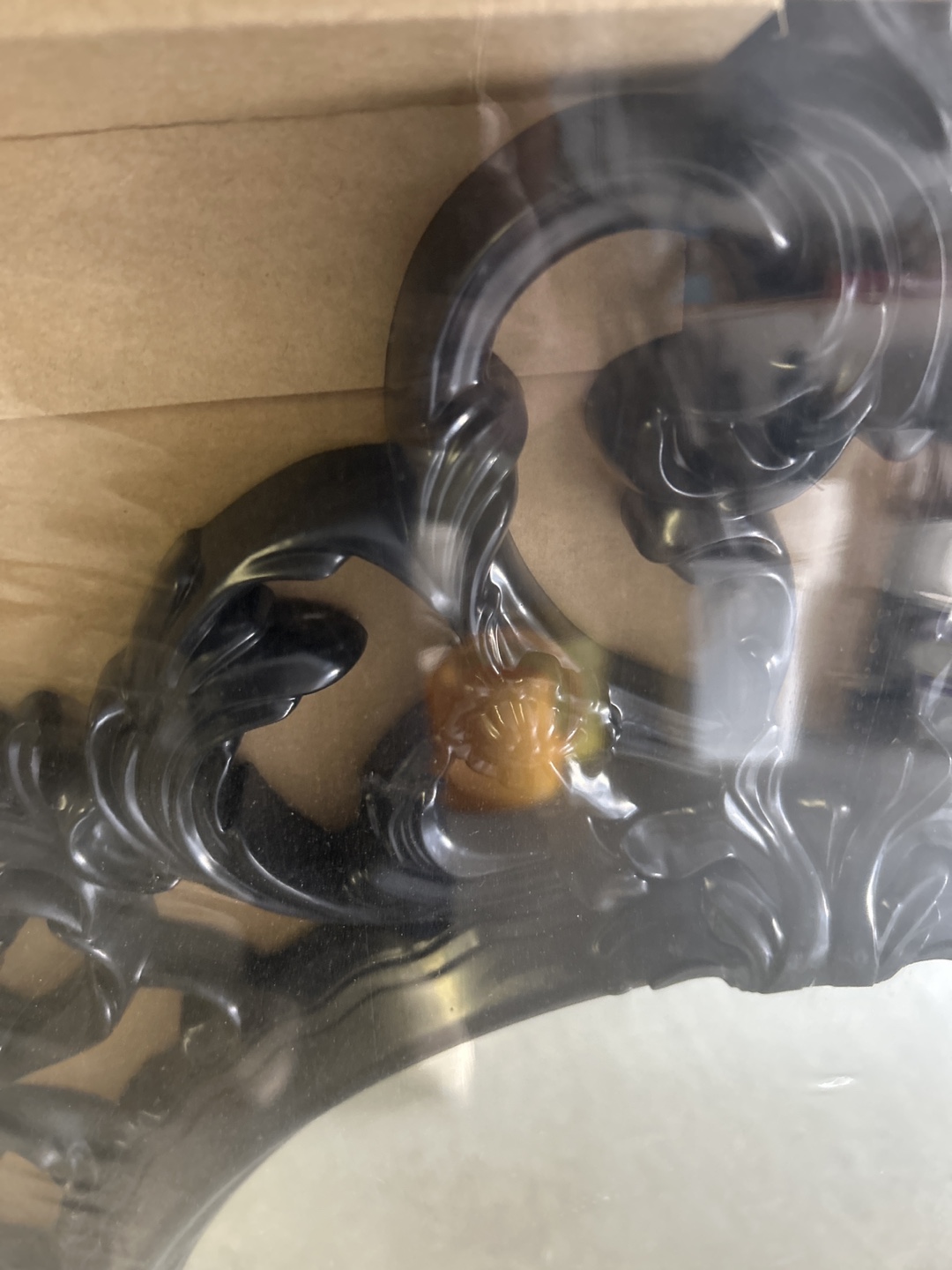 Black Ornate Oval Mirror - photo 5