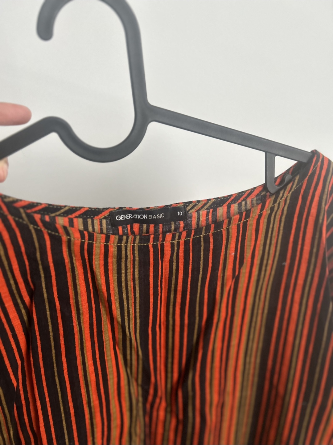 Generation Basic Size 10 Orange and Black Striped Dress - photo 2