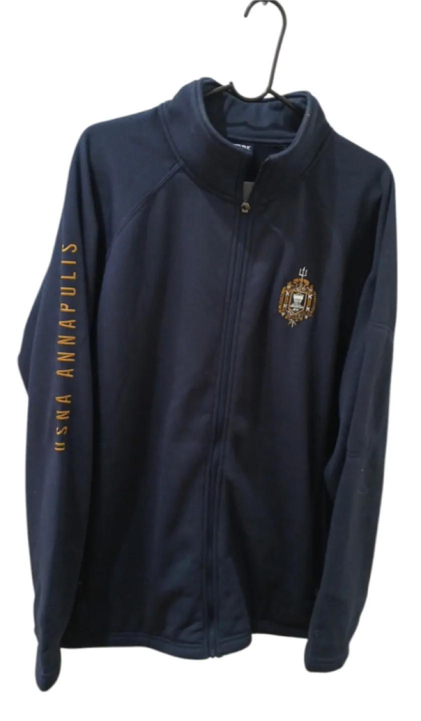 USNA Annapolis Navy Zip-Up Jacket with Chicken Jockey Graphic image indicator(2)