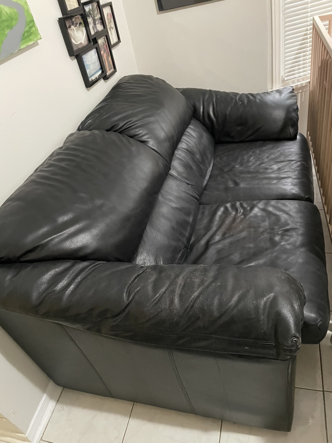 Black Leather Sofa