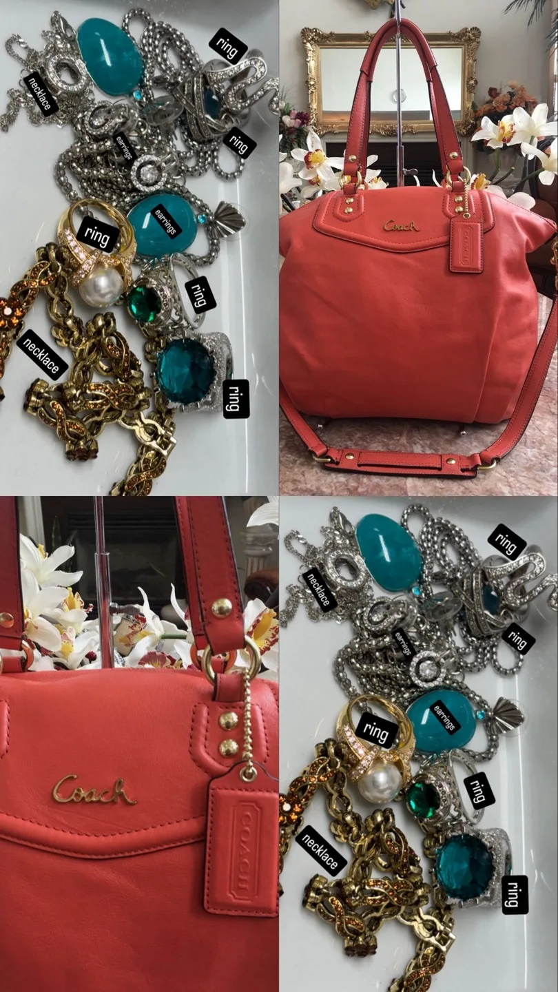 Coach Coral bag with free accessories thumbnail