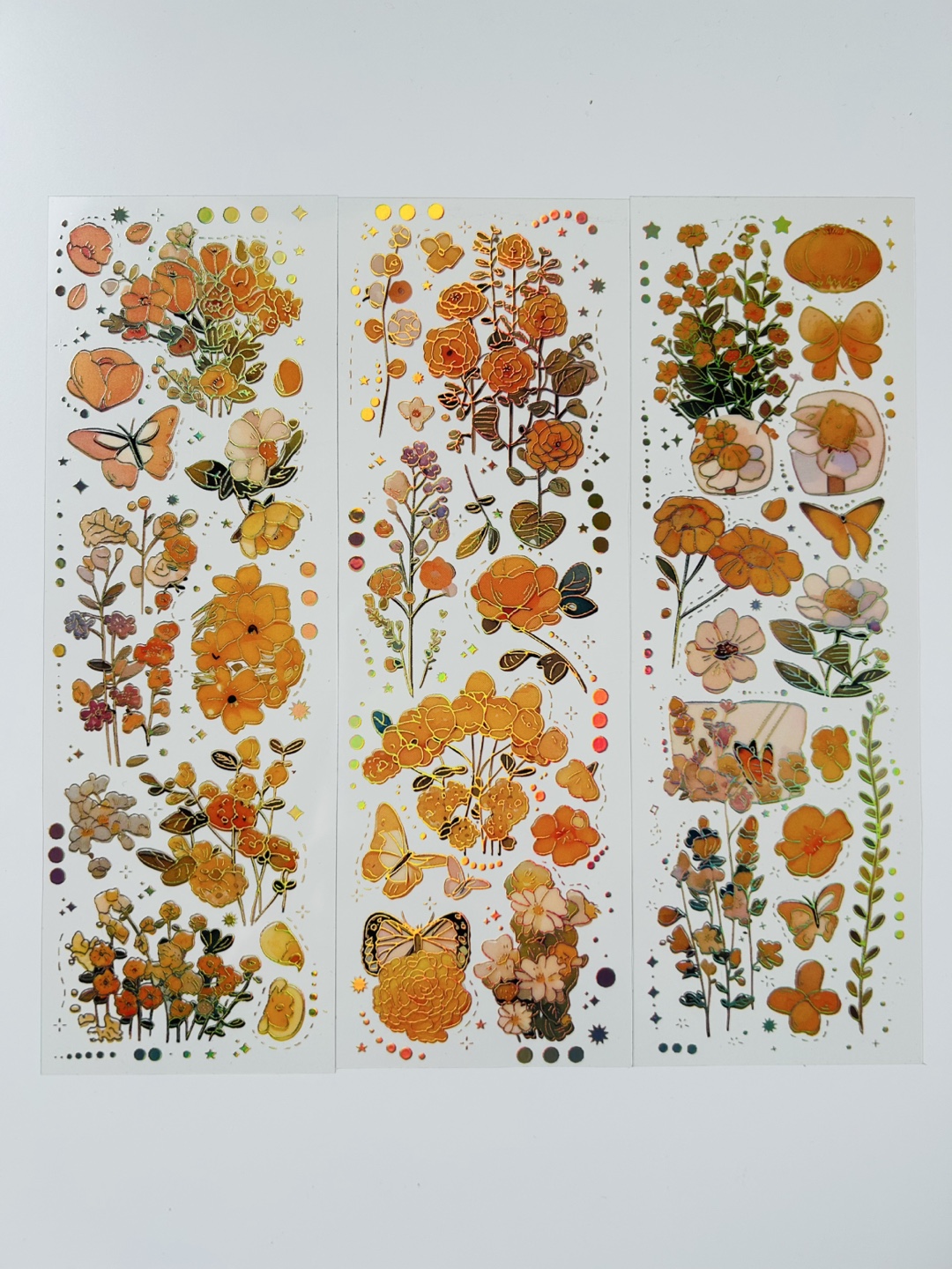 Holographic Floral & Butterfly Stickers - 3 Sheets - photo 2