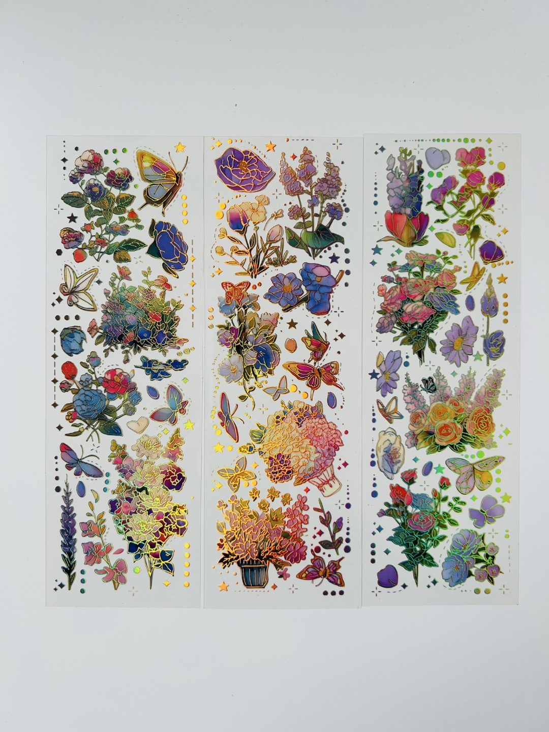 Holographic Floral & Butterfly Stickers - 3 Sheets - photo 4