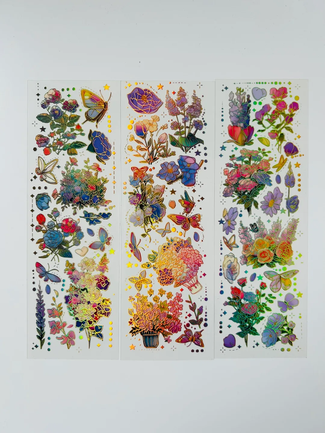 Holographic Floral & Butterfly Stickers - 3 Sheets image indicator(4)