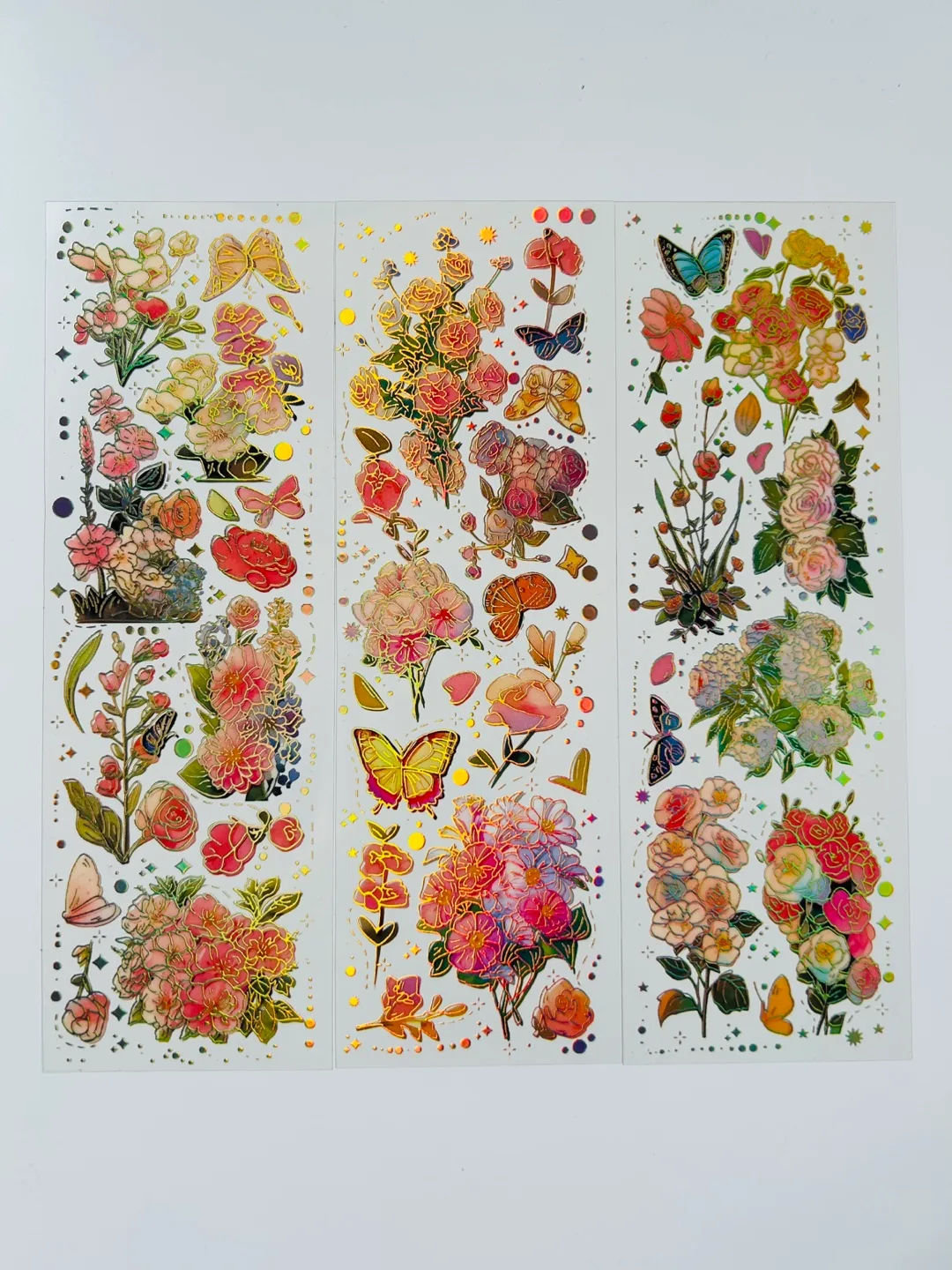 Holographic Floral & Butterfly Stickers - 3 Sheets image indicator(3)
