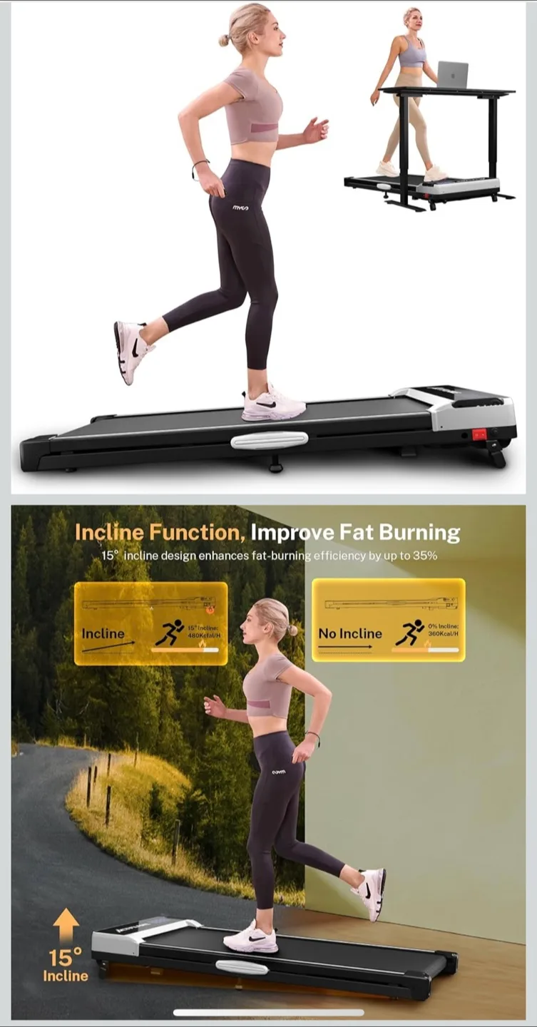 ACTFLAME 4-in-1 Folding Treadmill - Under-Desk Walking Machine thumbnail