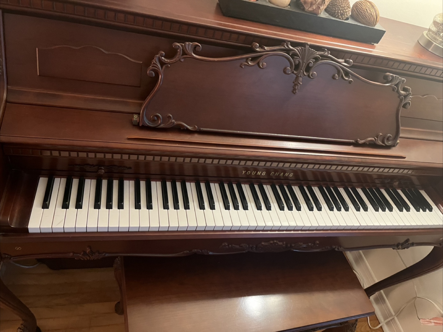 Young Chang upright piano with bench - photo 3