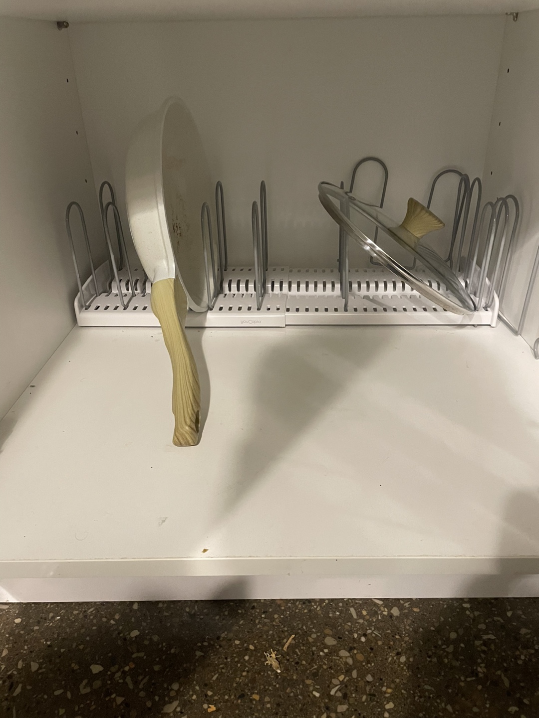Kitchen Cabinet Lid and Pan Organizer