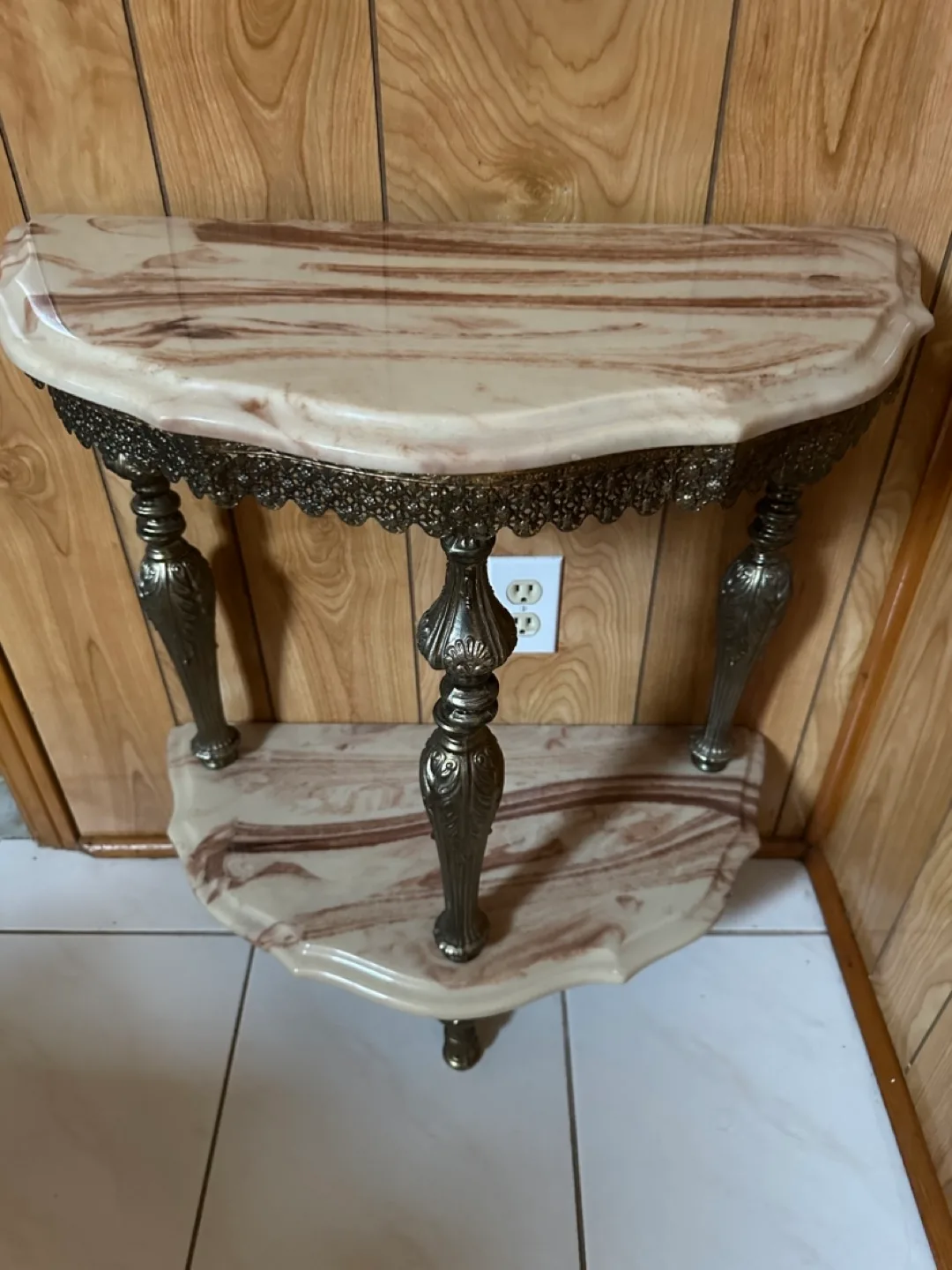 Half-moon Marble Top Console Table thumbnail