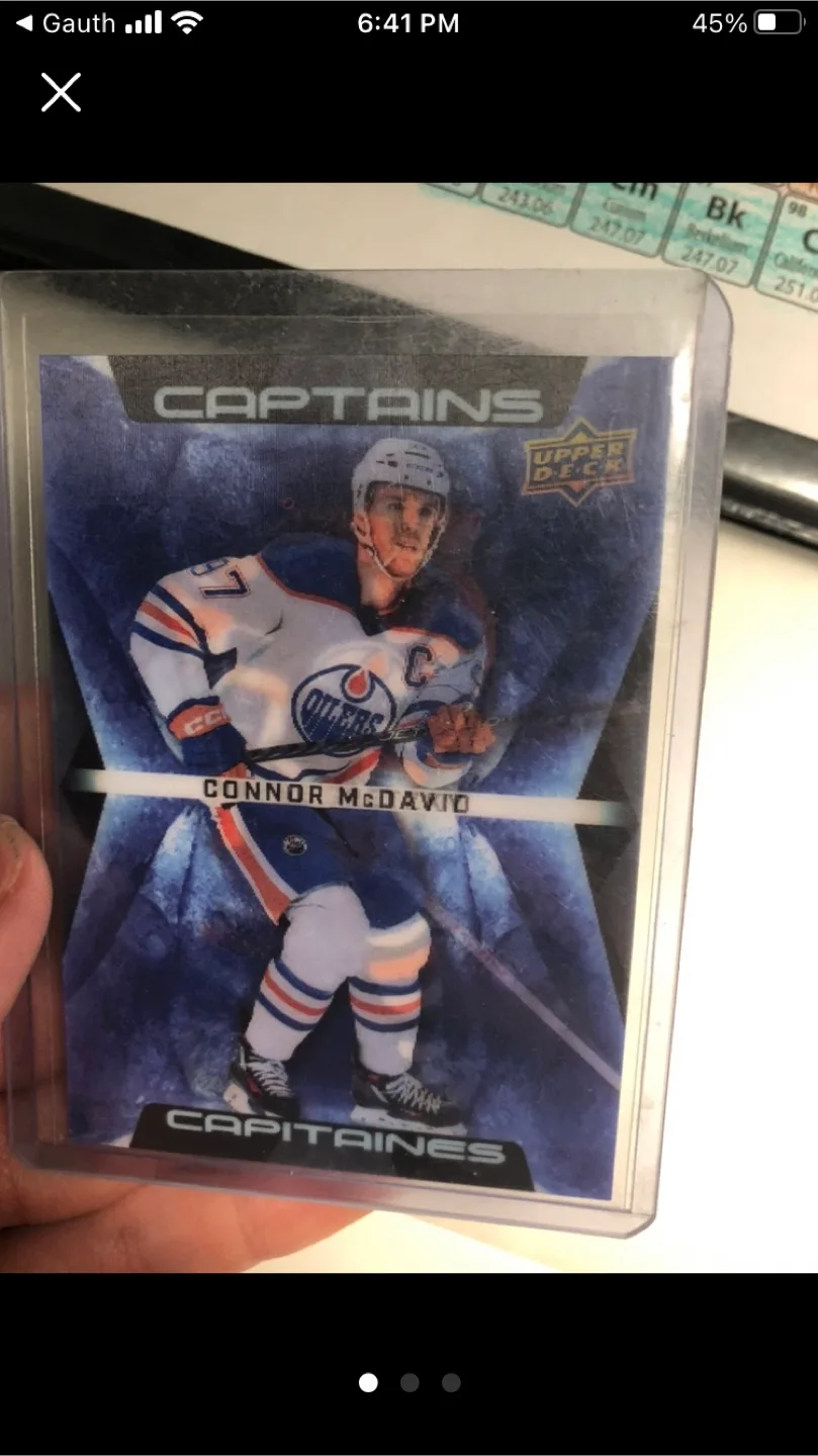 Connor McDavid Upper Deck Captains Card thumbnail