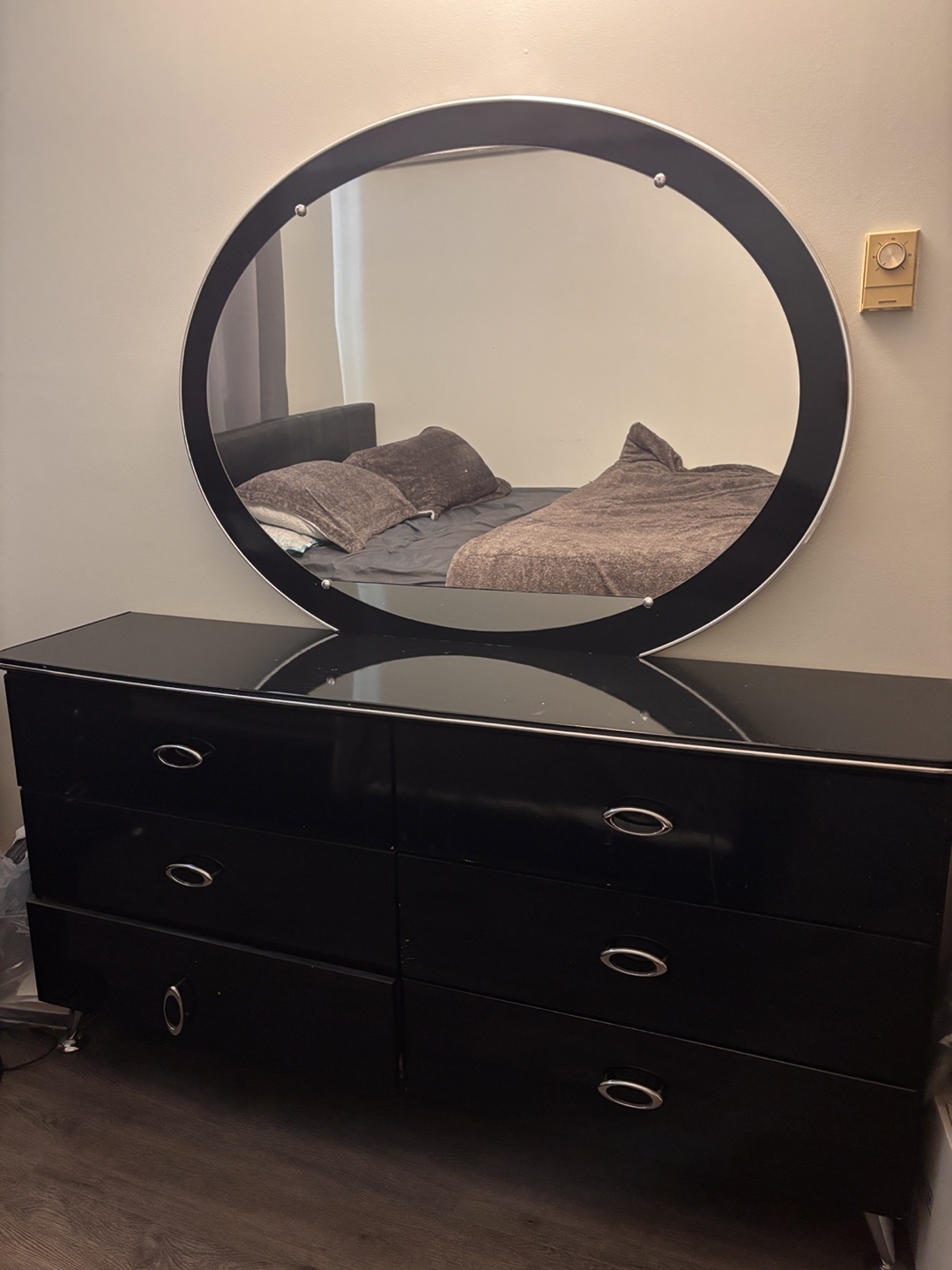 Black High-Gloss Bedroom Set - photo 3
