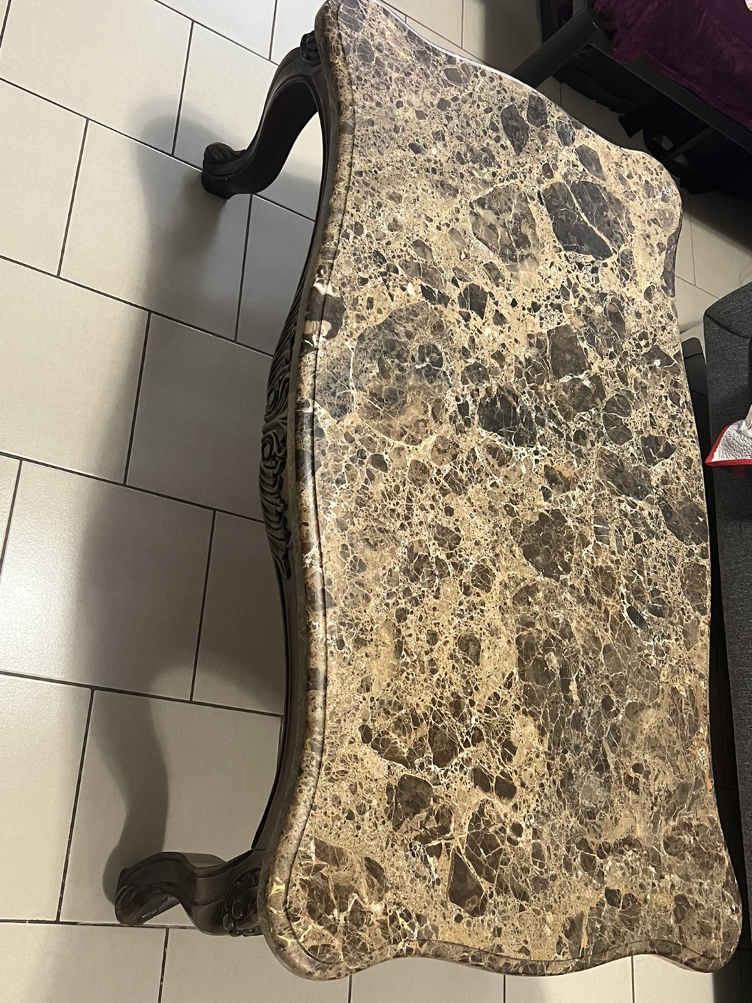 Elegant Marble Top Coffee Table