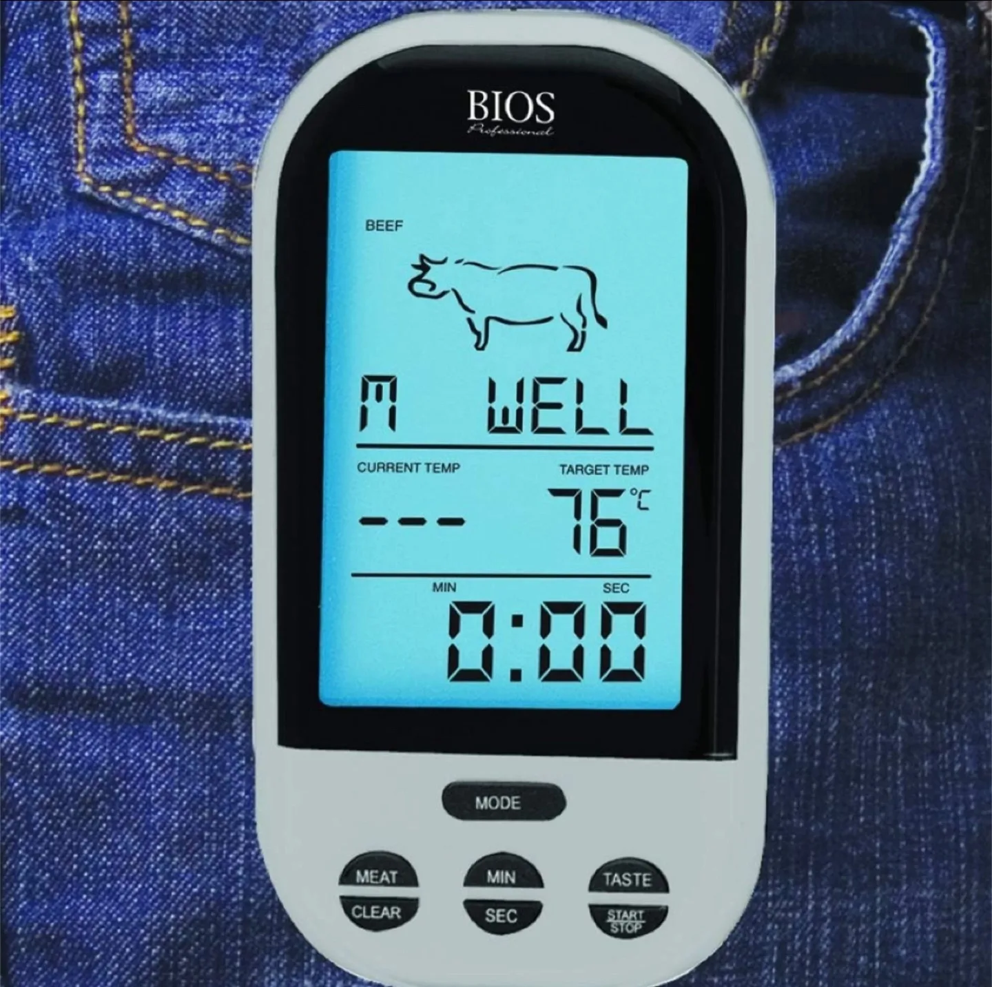 Brand New! BIOS Professional Digital Meat Thermometer image indicator(4)