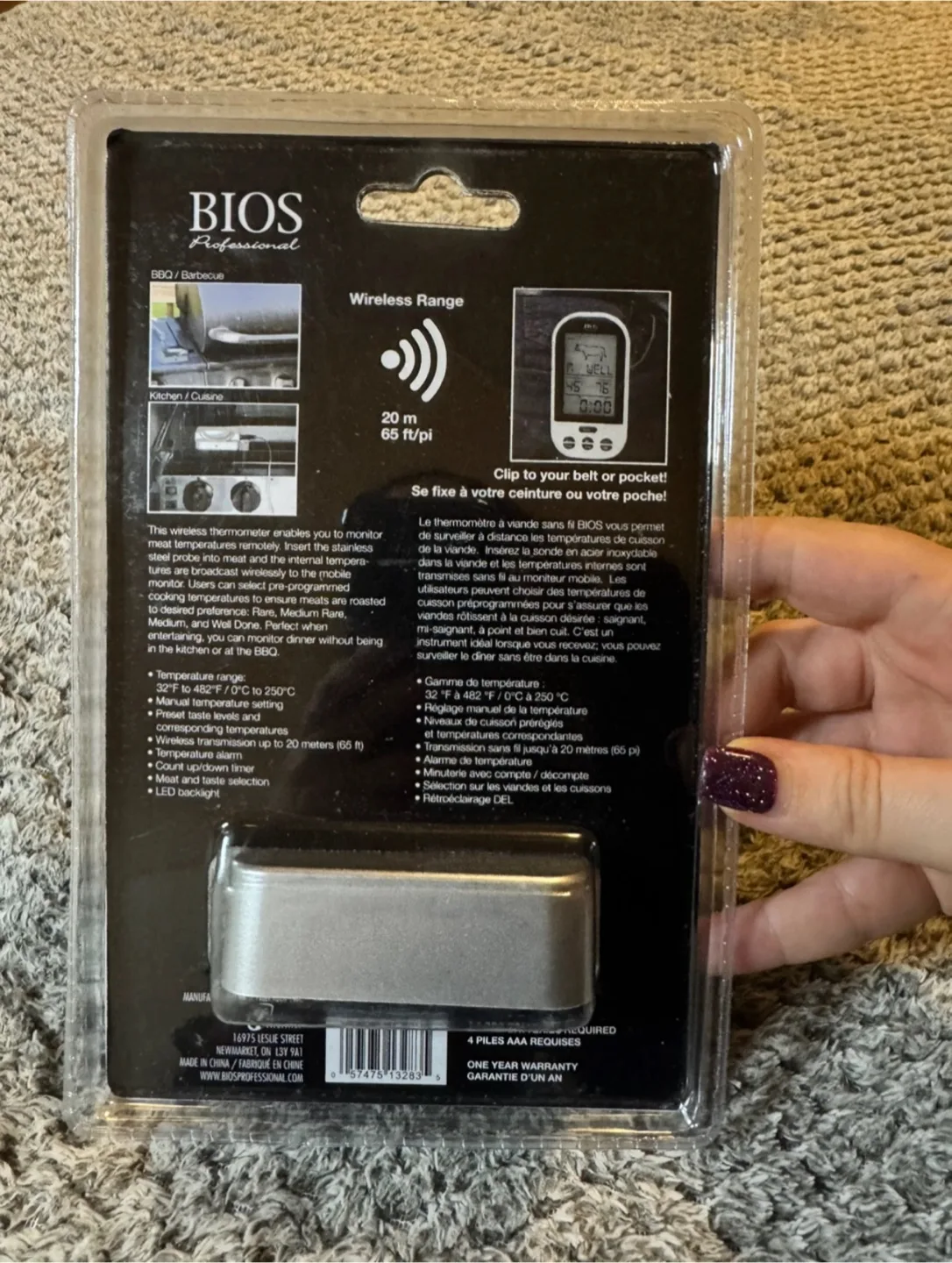 Brand New! BIOS Professional Digital Meat Thermometer image indicator(7)