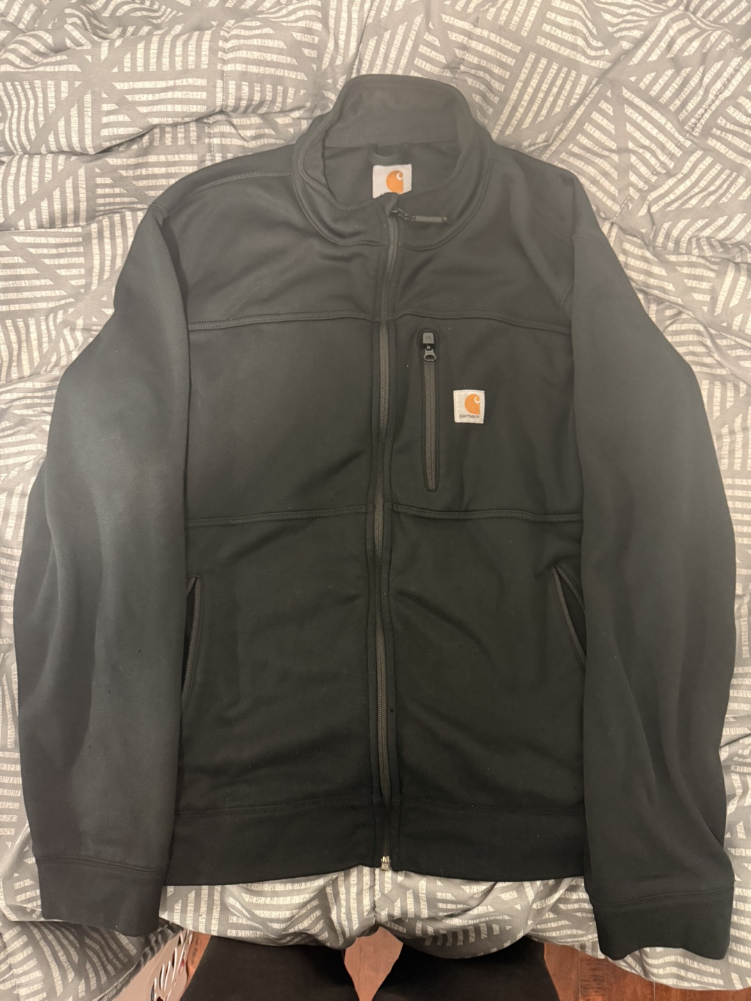 Carhartt Men's Size Large Black Fleece Jacket