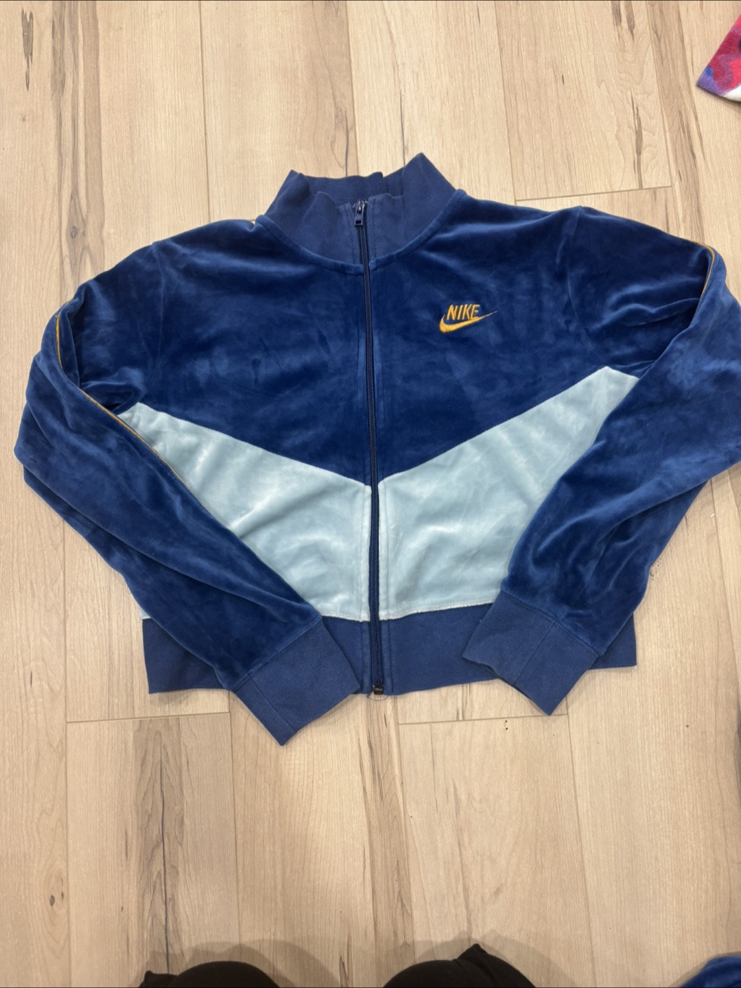 Nike Velour Tracksuit - Blue and Gold