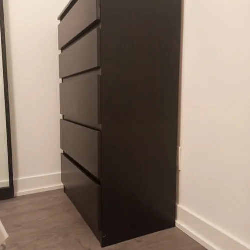 ikea kullen 5 drawer chest dresser black brown IKEA Kullen 5-drawer chest dresser