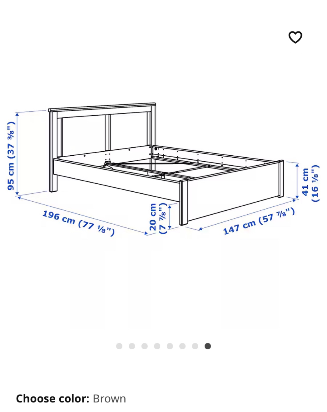 IKEA MALM Double Bed Frame - Brown - photo 5