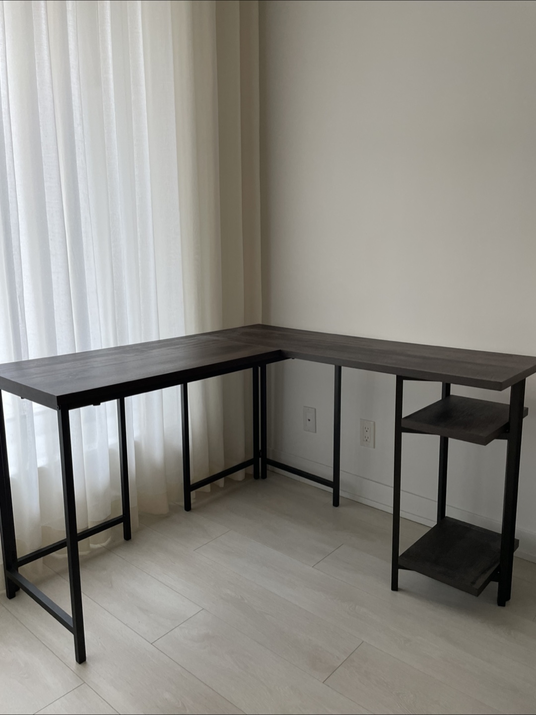 L-Shaped Computer Desk with Shelves - photo 2