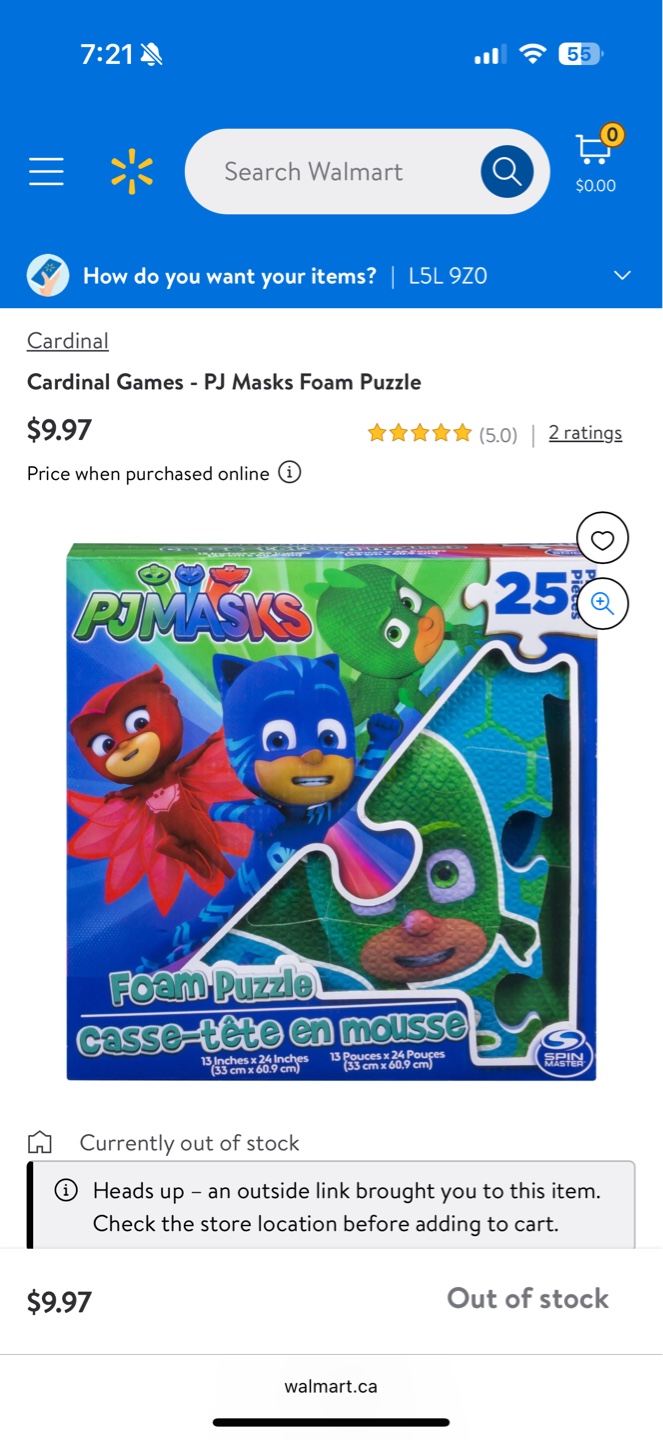 Bundle of 6 -PJ Masks 25-Piece Foam Puzzle - Brand New - photo 2