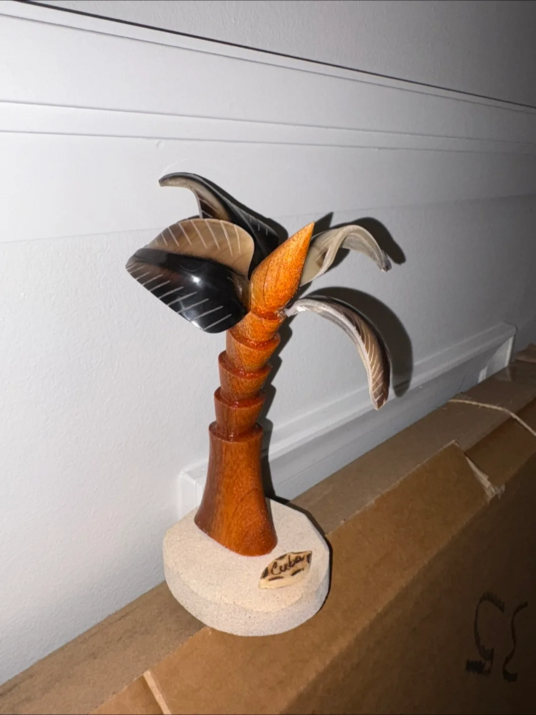 Hand-carved Horn Palm Tree Figurine image indicator(2)