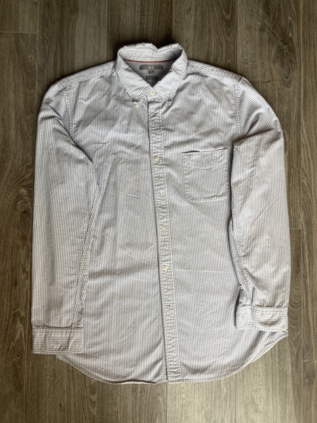 Men's UNIQLO Slim Fit Striped Oxford Shirt