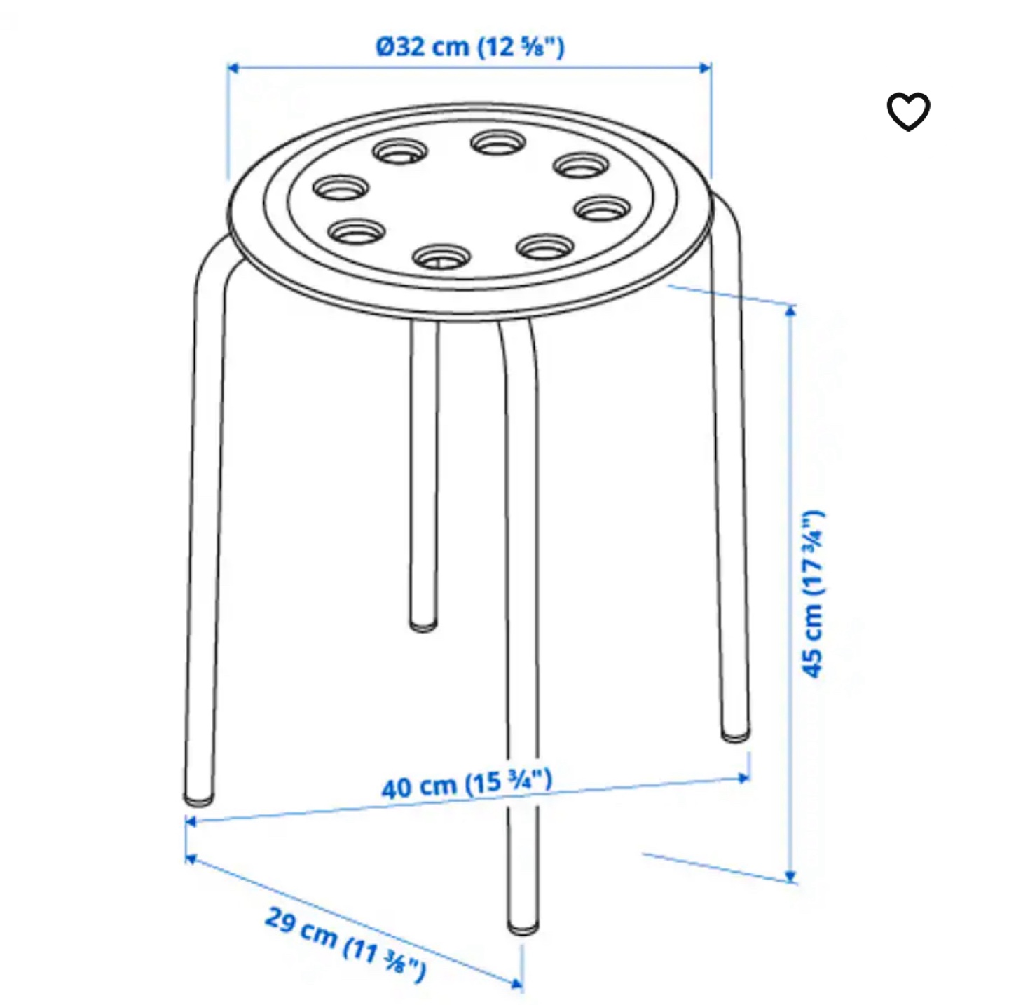 MOVE OUT till *MAY 12* IKEA MARIUS White Stool - 17 3/4" - photo 4